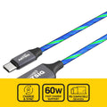 Antsig 1m USB C to USB C Light Up Cable - Blue - Charge & Sync - SuperSaverAU - view 2