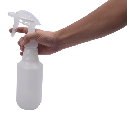 All Set Plastic Spray Bottle 1L - Adjustable Nozzle Trigger Spray, White