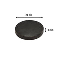 Everhang Black Disc Magnet Pack of 100 - 20mm - Ceramic - SuperSaverAU - view 3