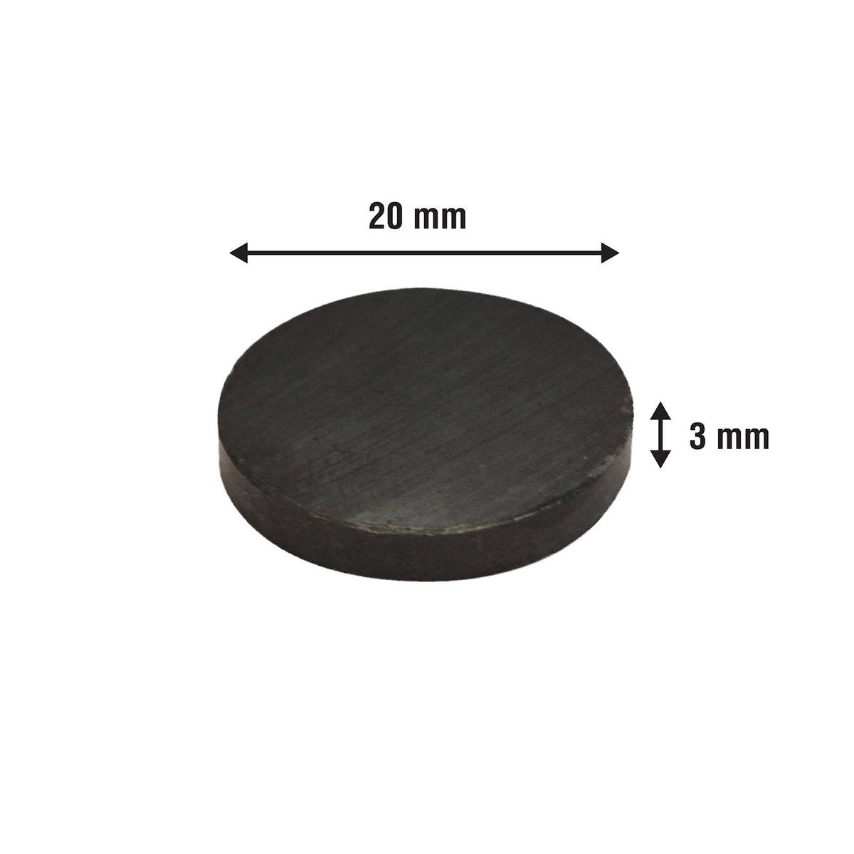 Everhang Black Disc Magnet Pack of 100 - 20mm - Ceramic - SuperSaverAU - view 3