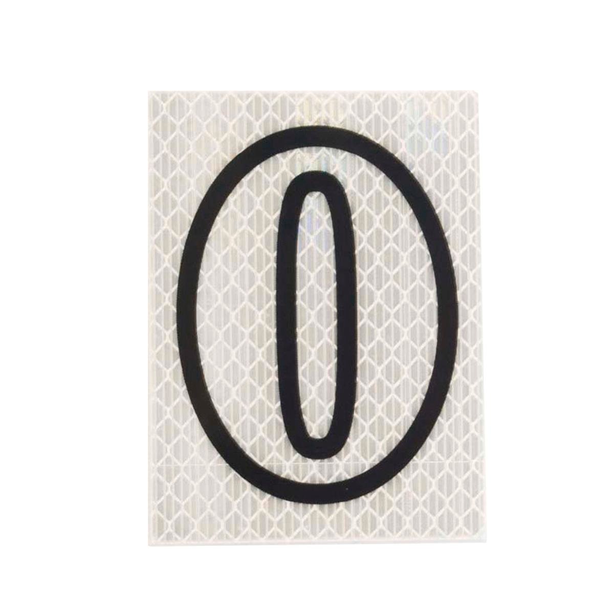 Sandleford Self Adhesive Night Shine House Number 0 - 80mm - Silver