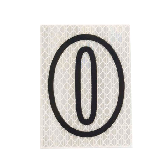 Sandleford Self Adhesive Night Shine House Number 0 - 80mm - Silver