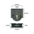 Rolltrak Heavy Duty Carriage - 43mm x 44mm - Nylon - Adjustable - SuperSaverAU - view 3