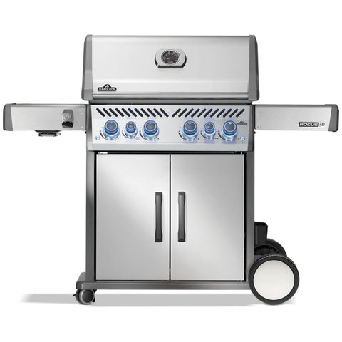 Napoleon Rogue Pro-S 525 4 Burner LPG Freestanding BBQ - Silver - Side Burner - RPS525RSIBPSS-2-AU
