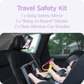 Perma Child Safety Travel Safety Kit - 3 Piece Set - Sunshades, Mirror, Sign - 120cm x 60cm - SuperSaverAU - view 2