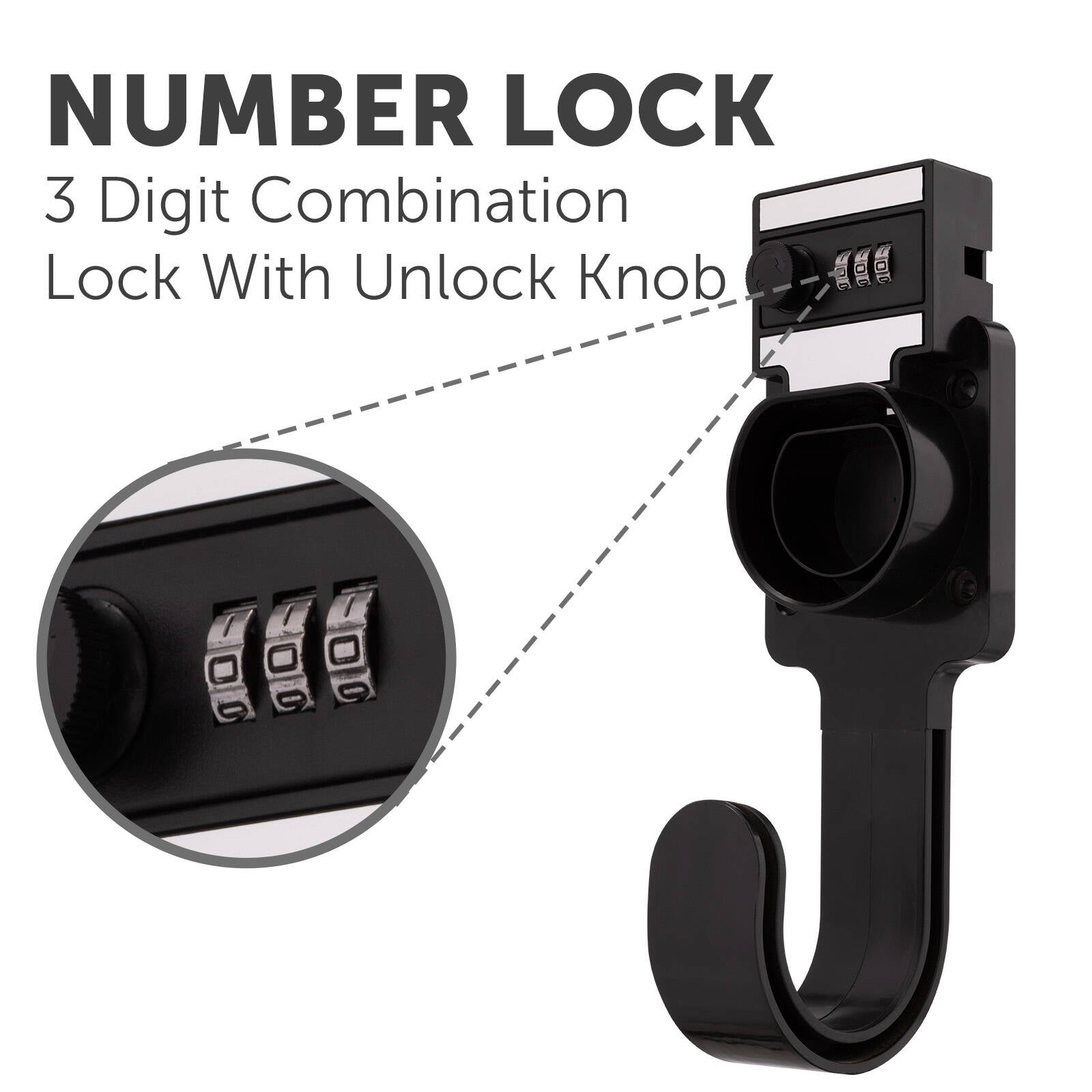 Arlec Lockable EV Charger Cable Holder, Polycarbonate