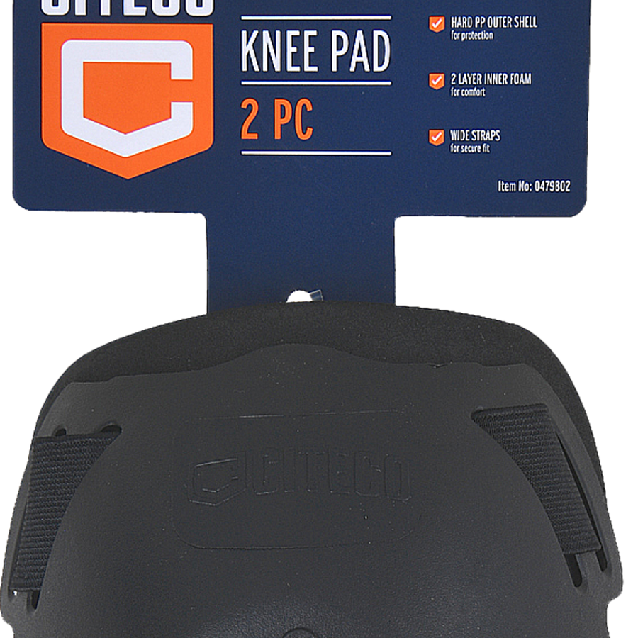 Citeco Hardshell Knee Pads 2 Pack - 20mm x 10mm x 20mm - Durable Support - SuperSaverAU - view 1