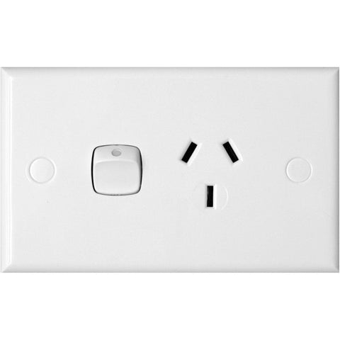 HPM Single Powerpoint 114mm ABS Plastic Reliable Home Use - SuperSaverAU - view 1