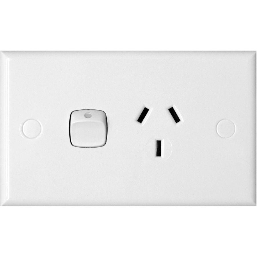 HPM Single Powerpoint 114mm ABS Plastic Reliable Home Use - SuperSaverAU - view 1