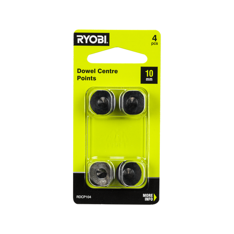 Ryobi 10mm Dowel Centre Points 4 Pack - Carbon Steel - Accurate Alignment - SuperSaverAU - view 1
