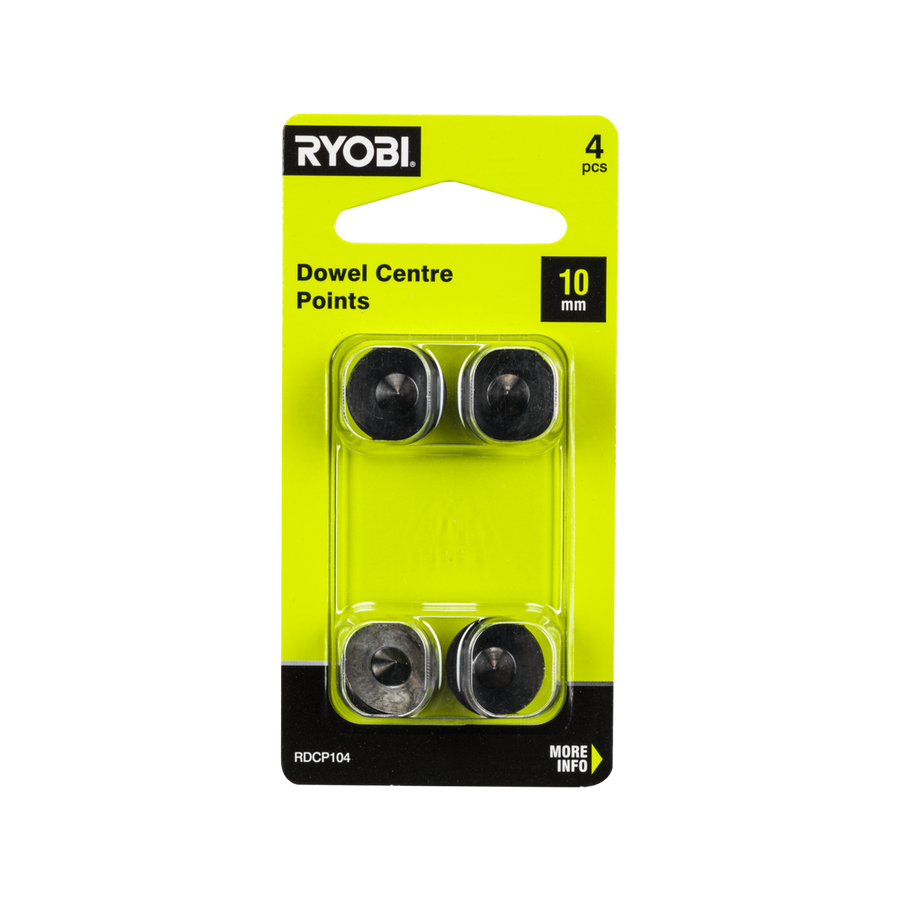 Ryobi 10mm Dowel Centre Points 4 Pack - Carbon Steel - Accurate Alignment - SuperSaverAU - view 1
