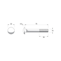 Zenith Cup Head Bolt - 10mm x 75mm - 4.6 Grade Steel - Hot Dipped Galvanised - SuperSaverAU - view 3