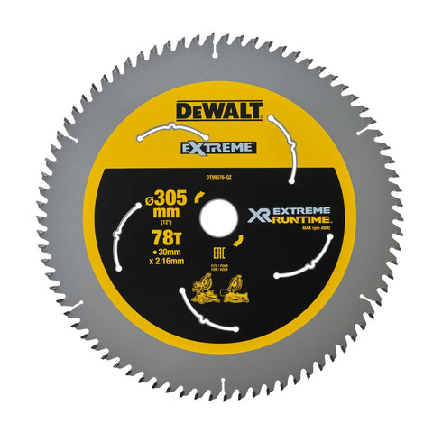 Dewalt XR Circular Saw Blade 305mm 78T - C3 Carbide - Efficient Cutting - SuperSaverAU - view 1