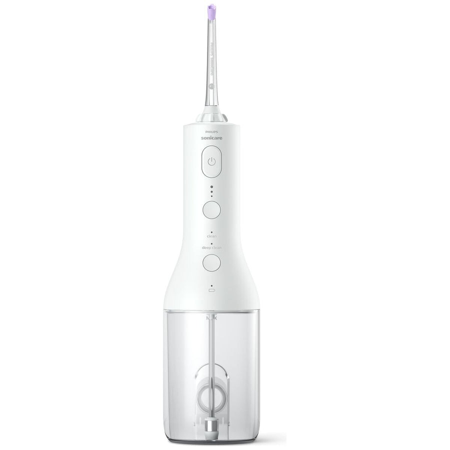 Philips Sonicare Cordless Power Flosser - White, QuadStream Nozzle, Pulse Wave, Travel Bag - HX3826-31