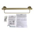 Evekare 600mm Towel Rail with Grab Rail - Brushed Brass - Durable Support - SuperSaverAU - view 5