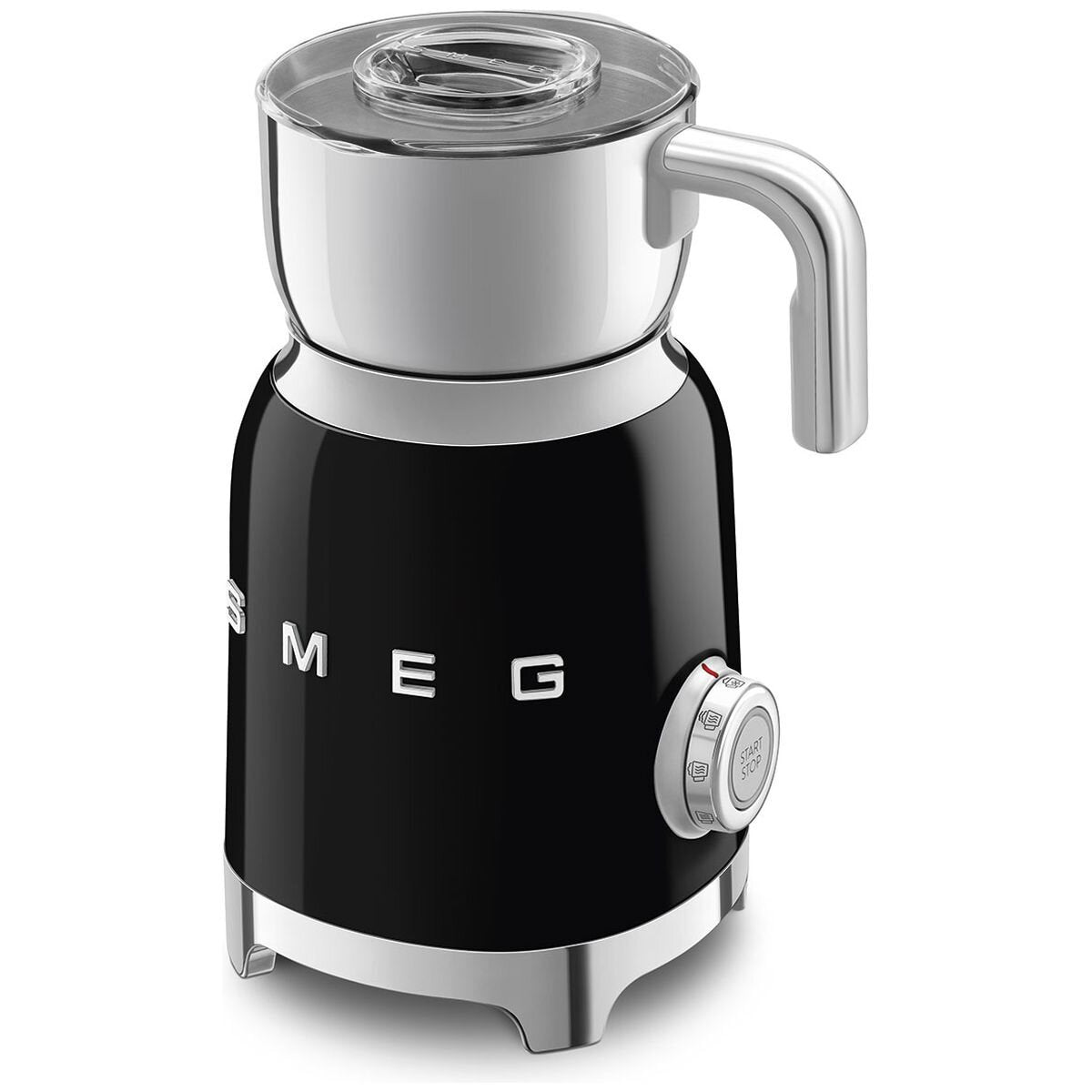 Smeg 50s retro style milk frother - black - 600ml heating capacity - induction heating - MFF01BLAU