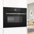 Bosch Series 8 built-in compact oven with microwave - 45L, air frying, Home Connect, black - CMG7241B1A