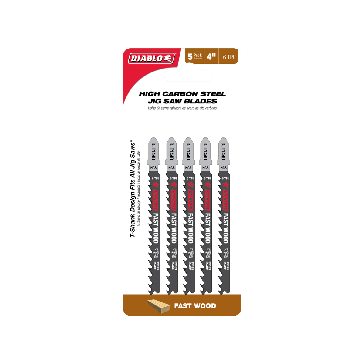 Diablo Jig Saw Blade - High Carbon Steel - 100mm - 5 Pack - Fast Wood Cuts - SuperSaverAU - view 1