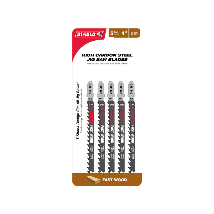 Diablo Jig Saw Blade - High Carbon Steel - 100mm - 5 Pack - Fast Wood Cuts - SuperSaverAU - view 1