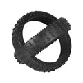 Gladiator Dog Toy - Cross Ball 17.5cm - Black Rubber - Durable - Dental Care - SuperSaverAU - view 1