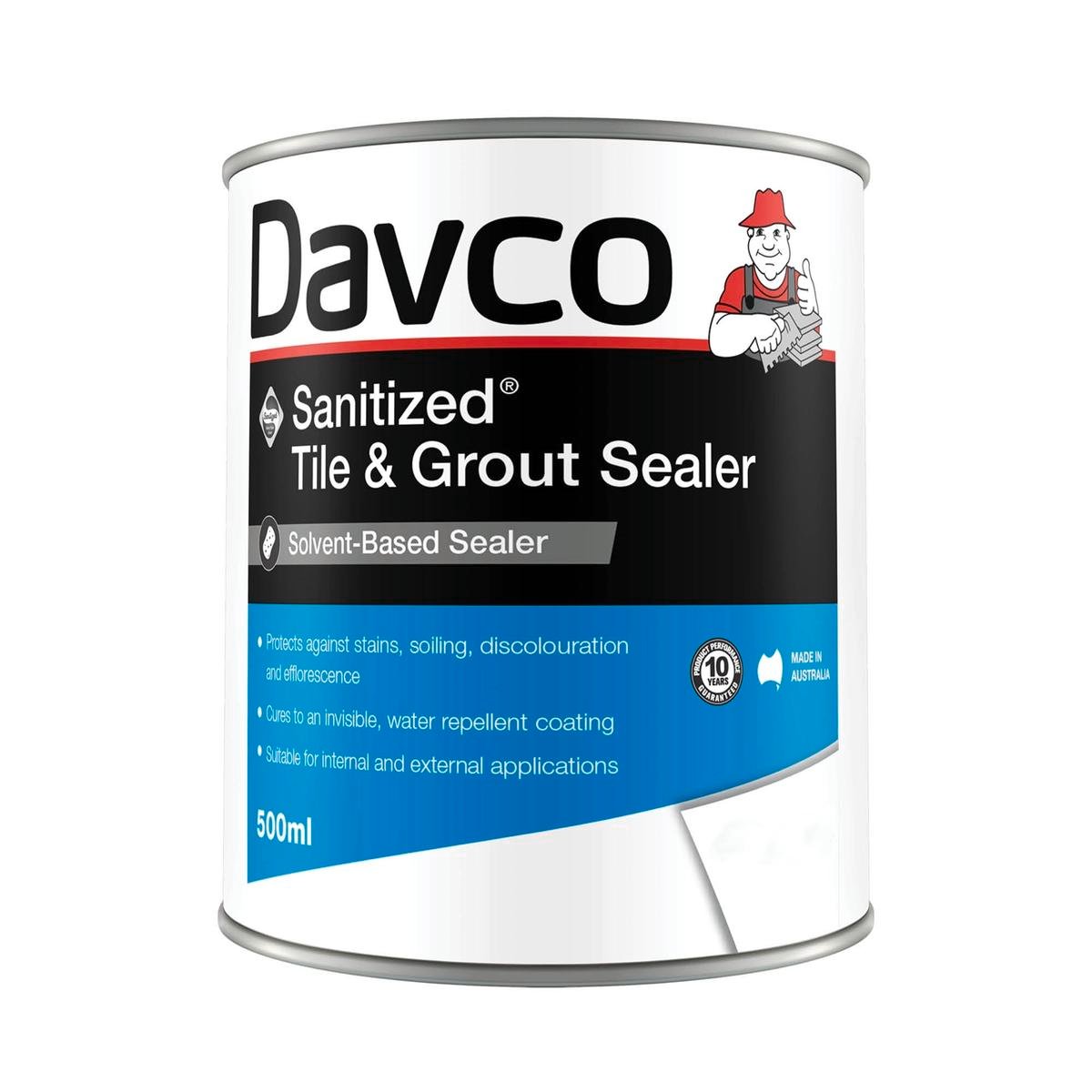 Davco Sanitized Tile and Grout Sealer 500ml - Clear - Solvent Based - SuperSaverAU - view 1