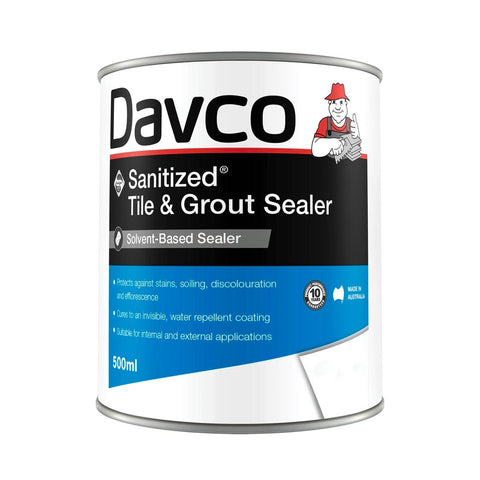Davco Sanitized Tile and Grout Sealer 500ml - Clear - Solvent Based - SuperSaverAU - view 1