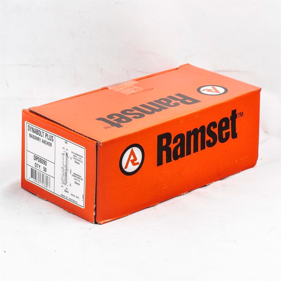 Ramset DynaBolt Plus - 8mm x 92mm - Gold Passivated - 50 Pack - SuperSaverAU - view 1
