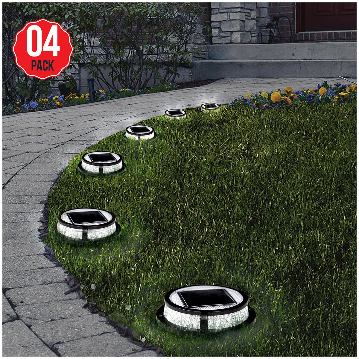 My Home Solar LED Multi Surface Lights 4 Pack