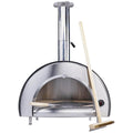 Smart built-in wood fired pizza oven - stainless steel, ceramic brick, 700mm x 500mm cooking area - PW01