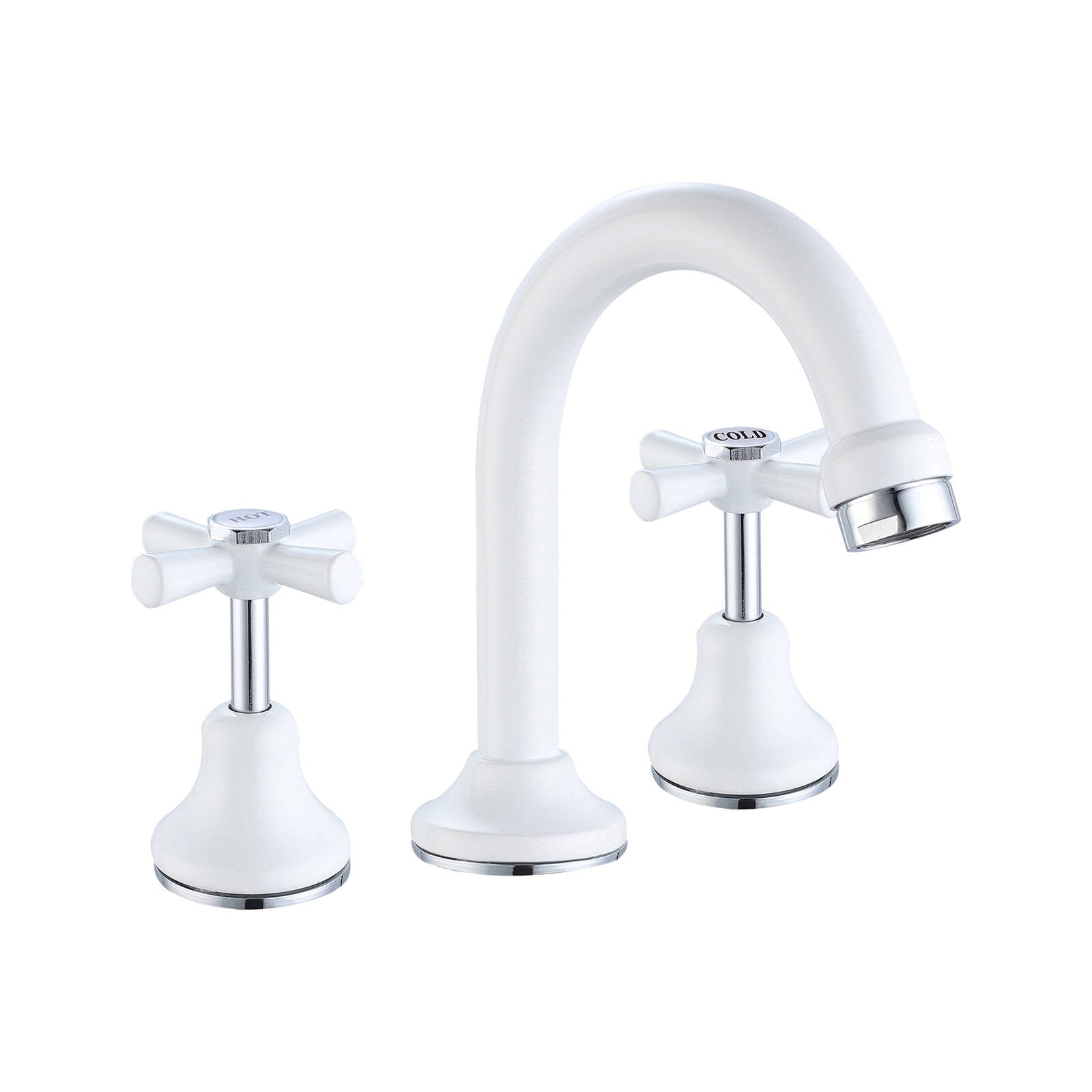 Shaw & Mason White Basin Set - Brass, 9L/min WELS 3 Star
