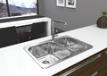 Abey NuQueen The Brisbane 1 and 3/4 Bowl Sink - Stainless Steel Topmount - 696mm Wide - Q180
