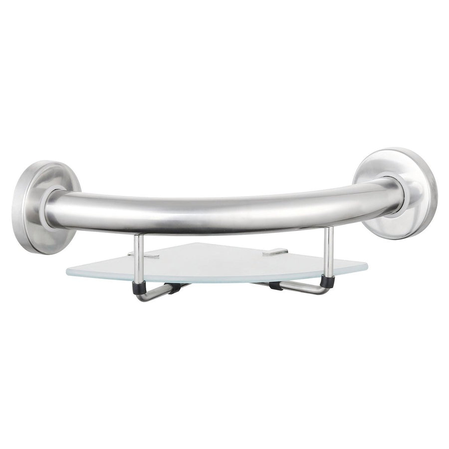 Evekare Corner Shelf With Grab Rail - 260mm Stainless Steel - Safety - SuperSaverAU - view 1