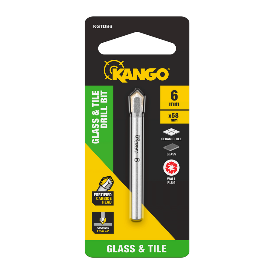 Kango 6mm Glass and Tile Drill Bit - Carbide Head - Precision Start Tip - SuperSaverAU - view 1