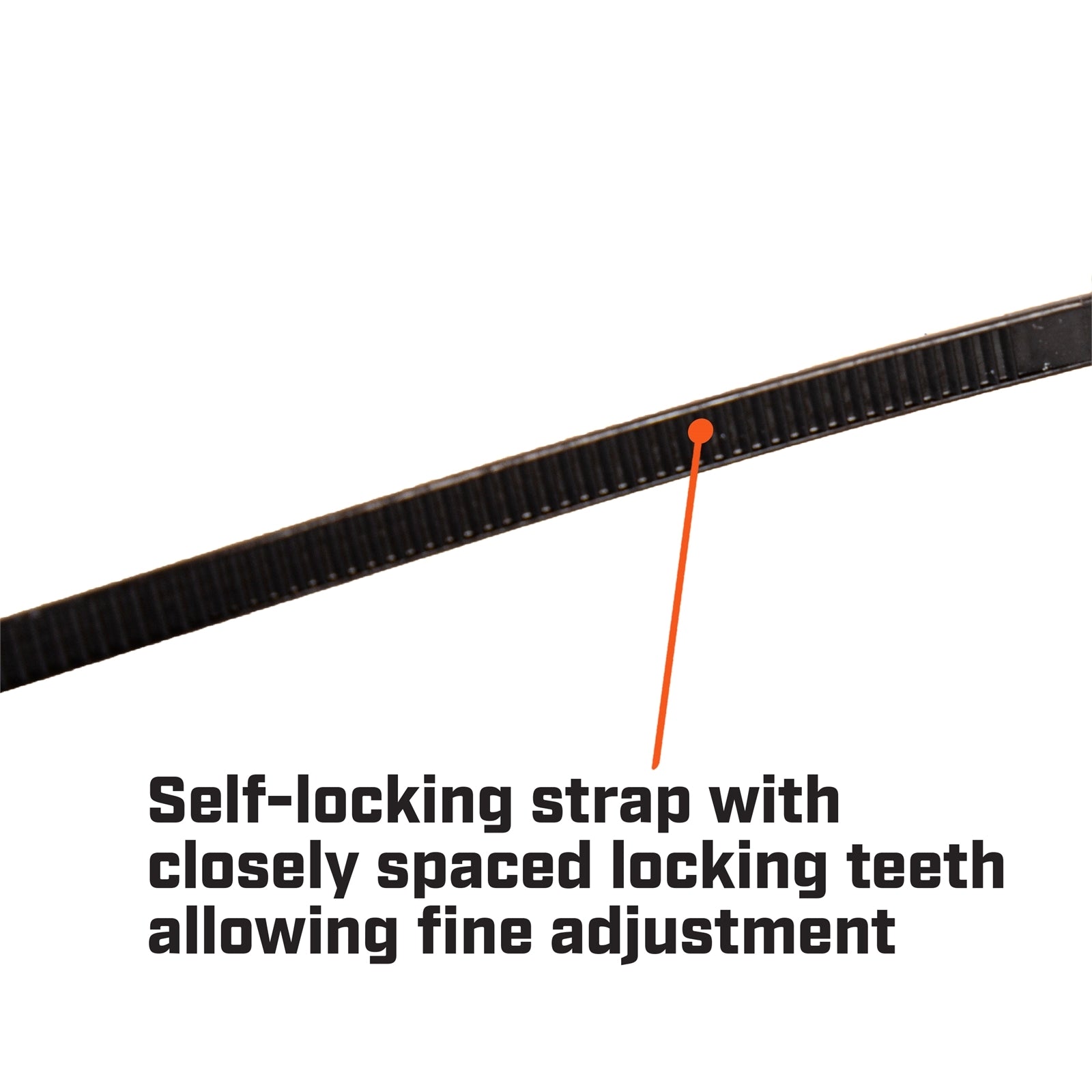 Crescent 370 x 4.8mm Black Nylon Cable Ties UV Resistant - 100 Pack