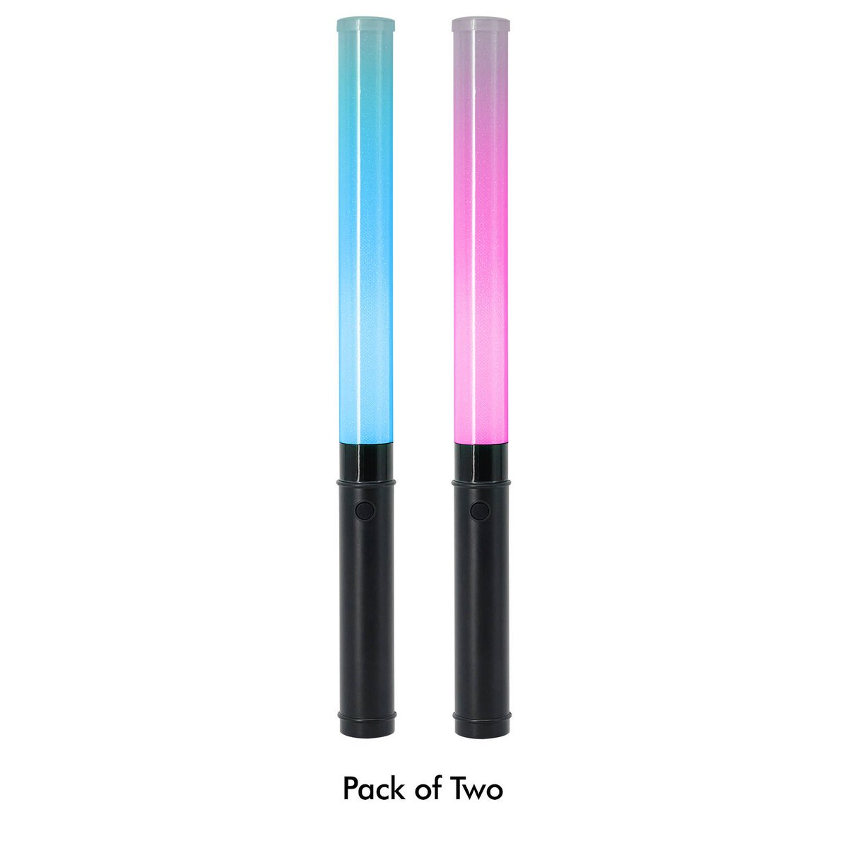 Arlec LED Flashing Glow Stick - Strobing Effect 2 Pack - 14 Colours - 330mm - Black
