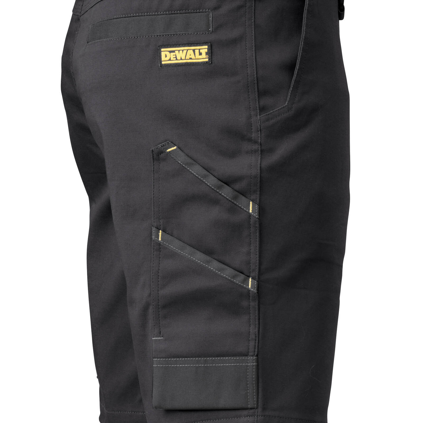 DeWALT Bennington PROStretch Work Shorts - Black, Size 36, 97% Cotton Stretch