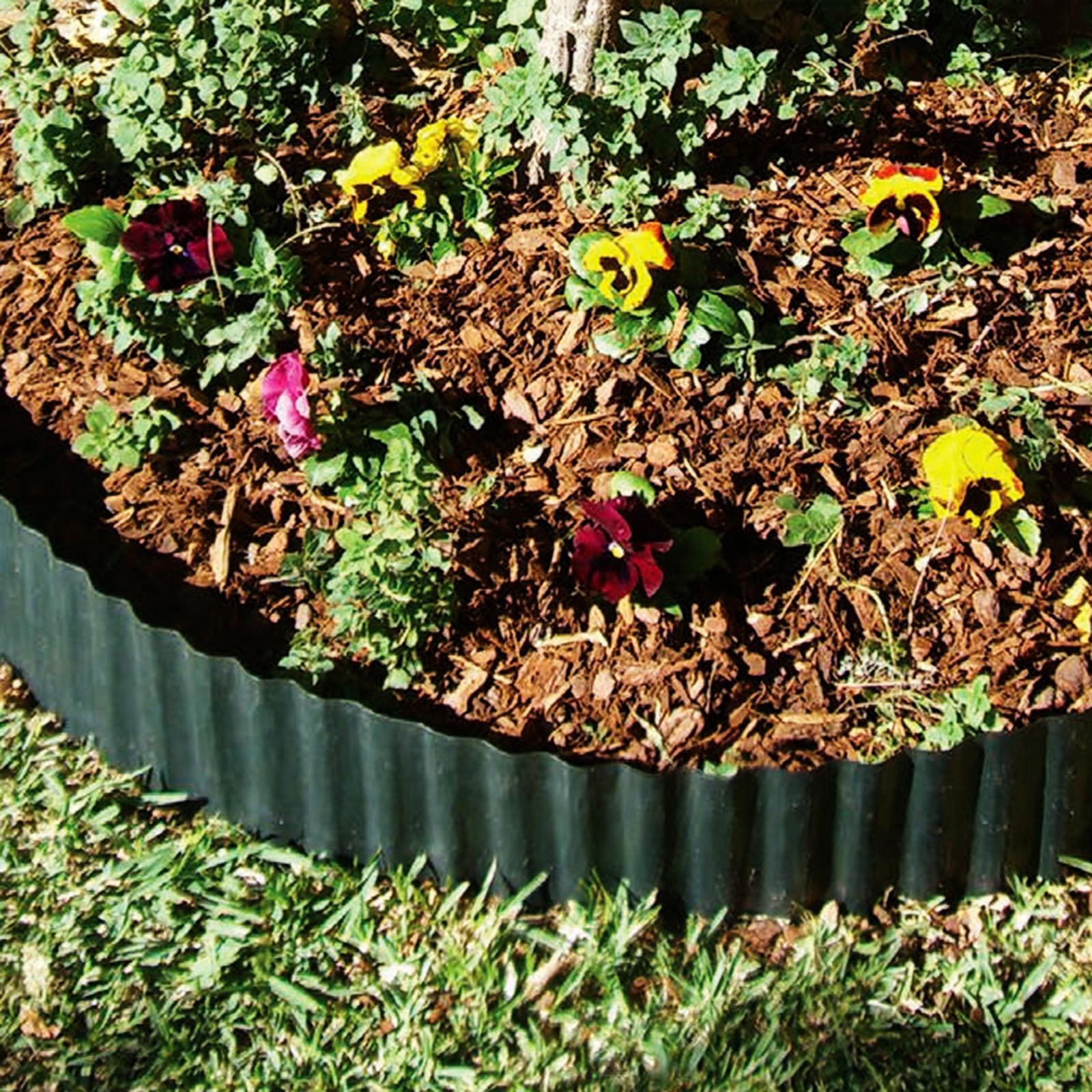 Jack Corrugated Continuous Lawn Edge 150mm x 6m Green Plastic