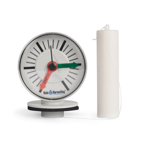 Rain Harvesting Tank Gauge, White PVC Water Level Indicator