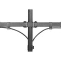 Practa Full Motion Dual Arm Monitor Mount PRMMD 13-32 inch Black Steel, Clamp or Grommet Fit