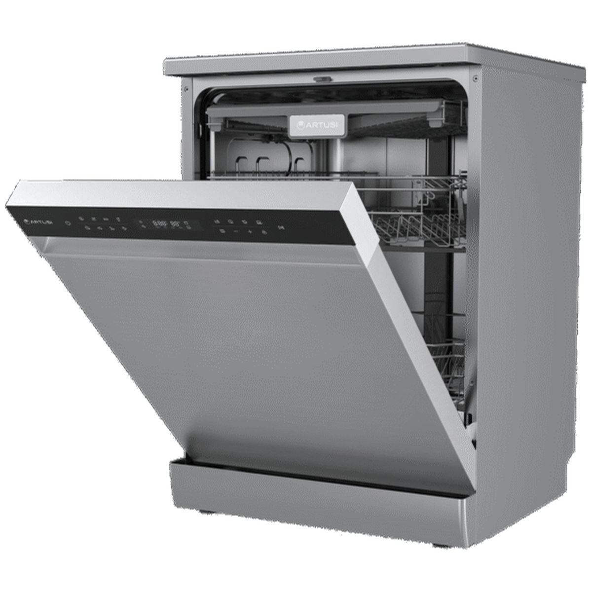 Artusi 60cm Freestanding Dishwasher 15 Place Settings - Stainless Steel, 8 Programs, Touch Controls - ADW5009X