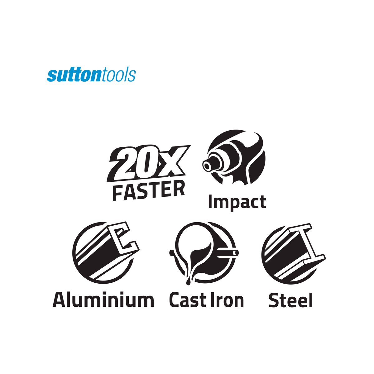 Sutton Tools Hex Impact Tap and Drill Set - 4.2mm M5 - Tungsten Chrome Alloy