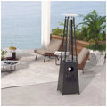 Havana Outdoors Gas Pyramid Patio Heater - LPG, Real Flame Glass Tube, Push-Button Ignition - 10004936