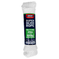 Grunt Super Silver 6mm x 20m Rope, White Twisted Polypropylene, Floats, 500kg Break Strength