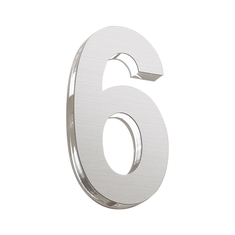 Sandleford 120mm Stainless Steel Azure House Number 6 - Weather Resistant