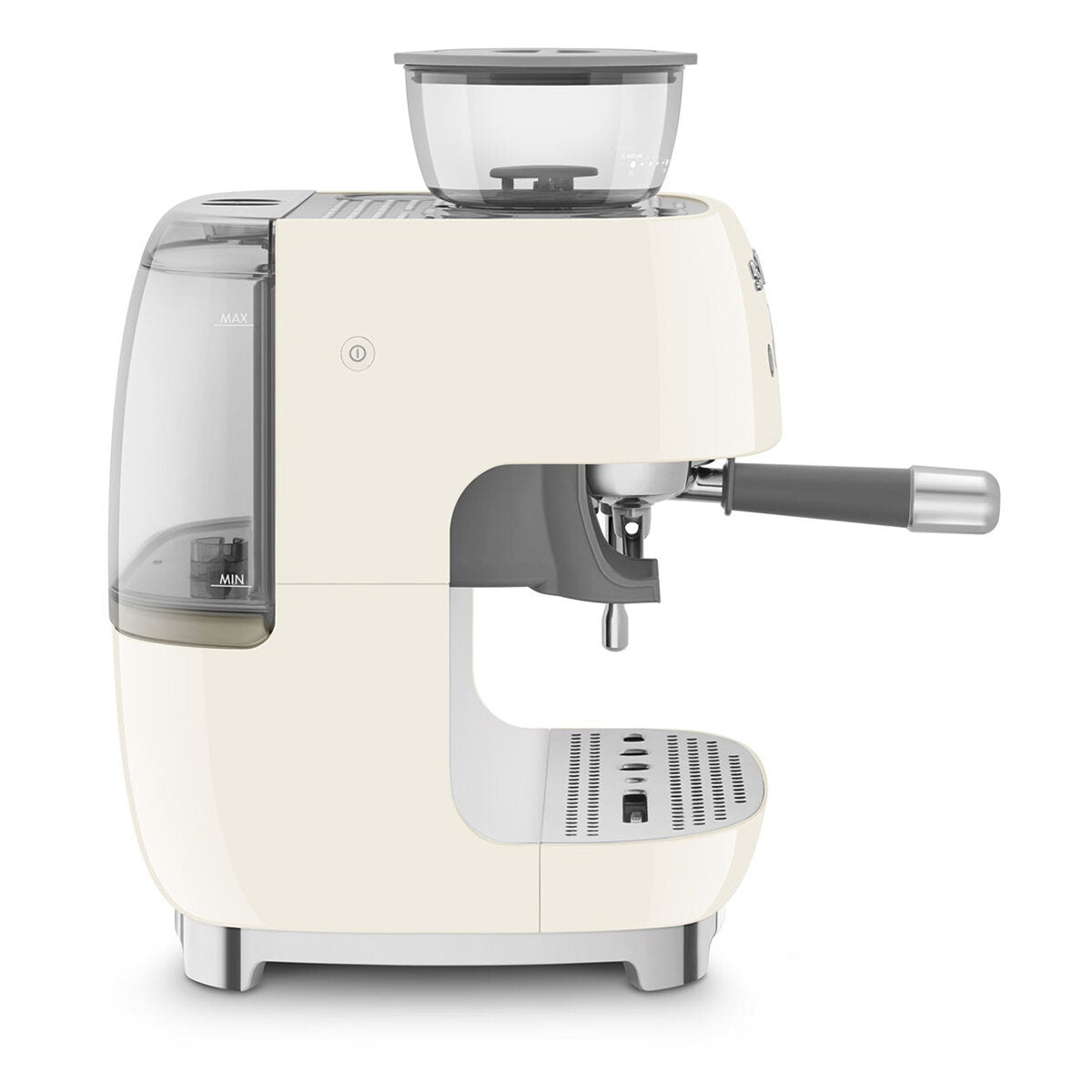 Smeg 50s Style Espresso Machine with Built-in Grinder - 20 Bar, Dual Thermoblock, Cream - EGF03CRAU