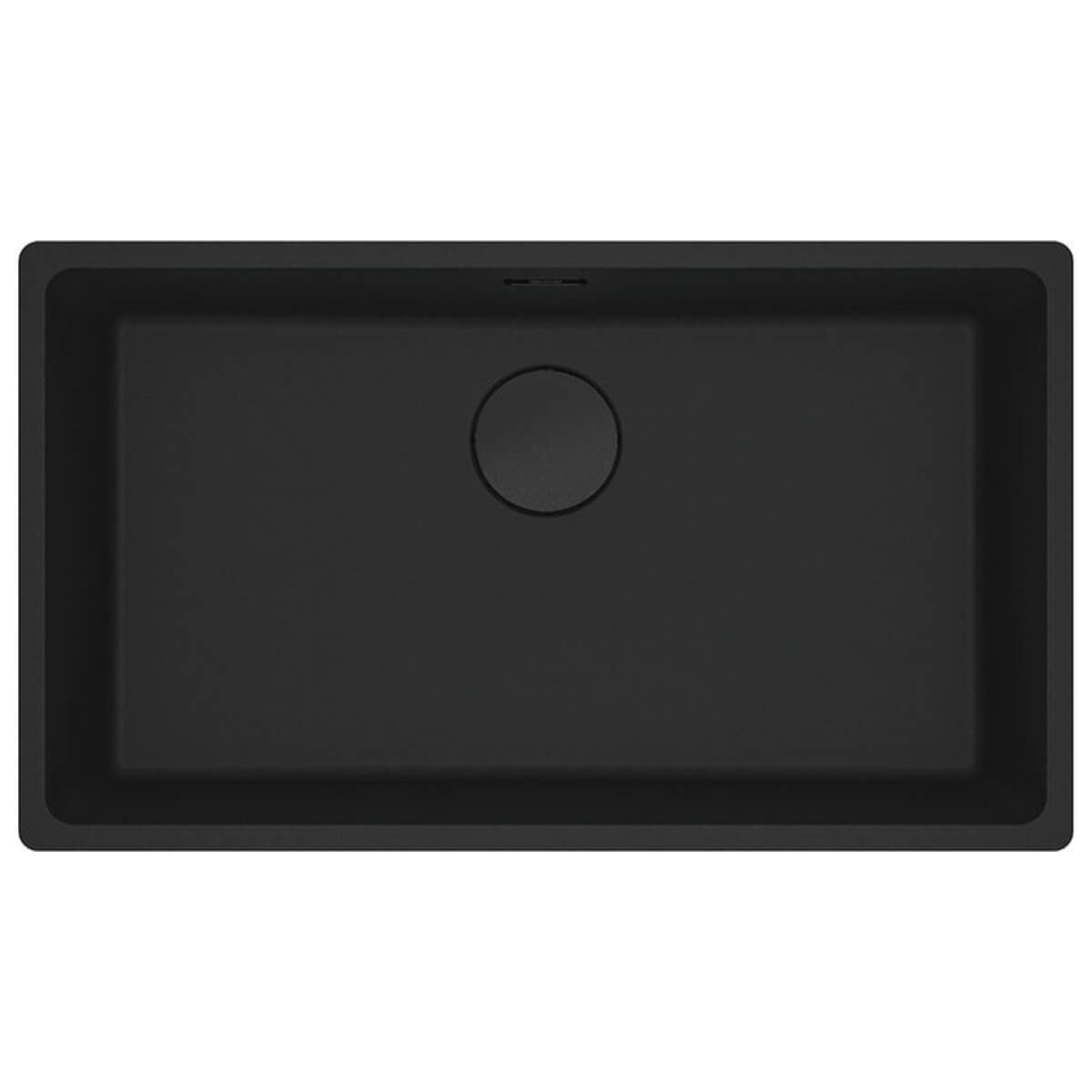 Franke Maris 720mm topmount granite sink - Matte Black, hidden overflow - MRG610-72MBB