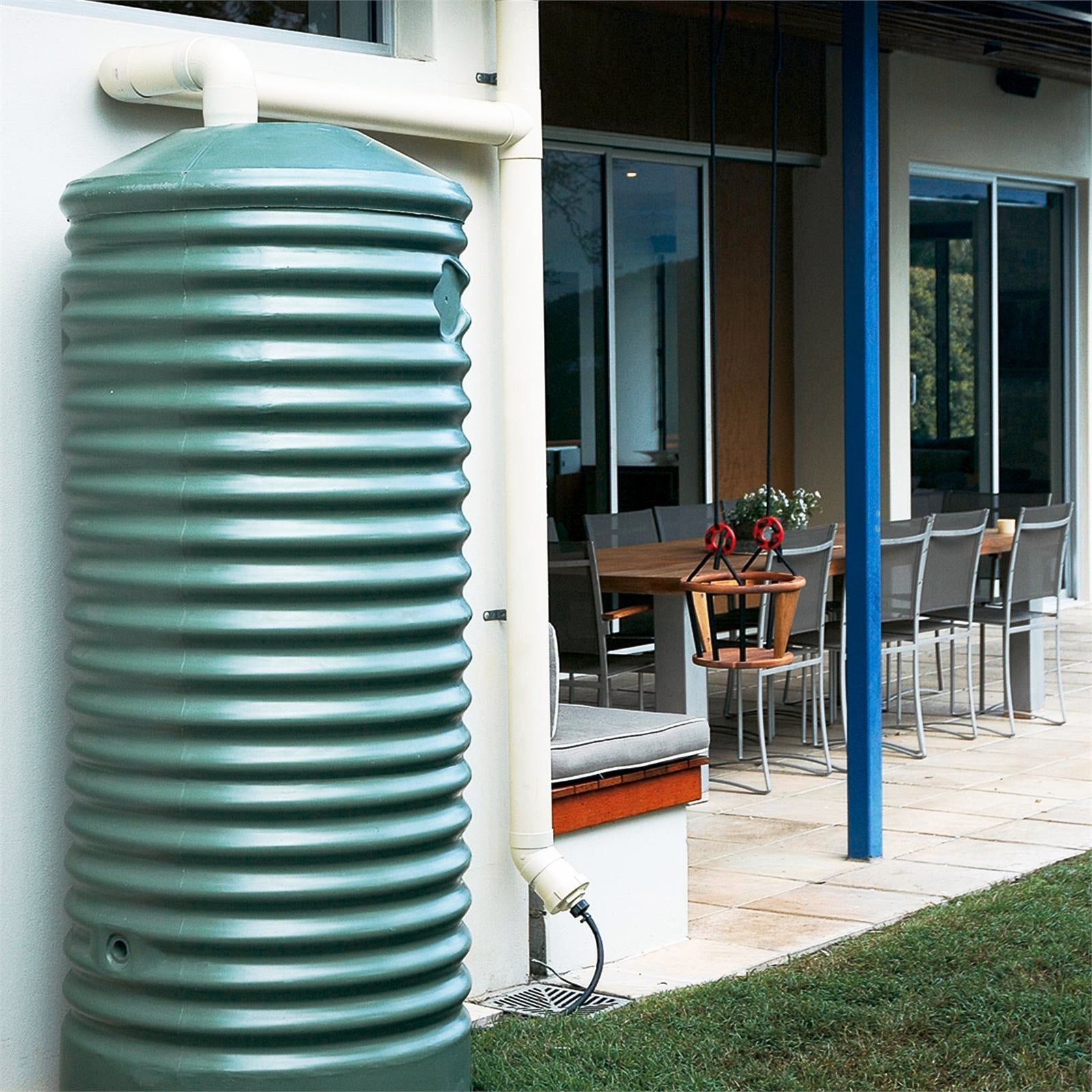 Rain Harvesting 90mm First Flush Downpipe Diverter, White UPVC with Slow Release Valve