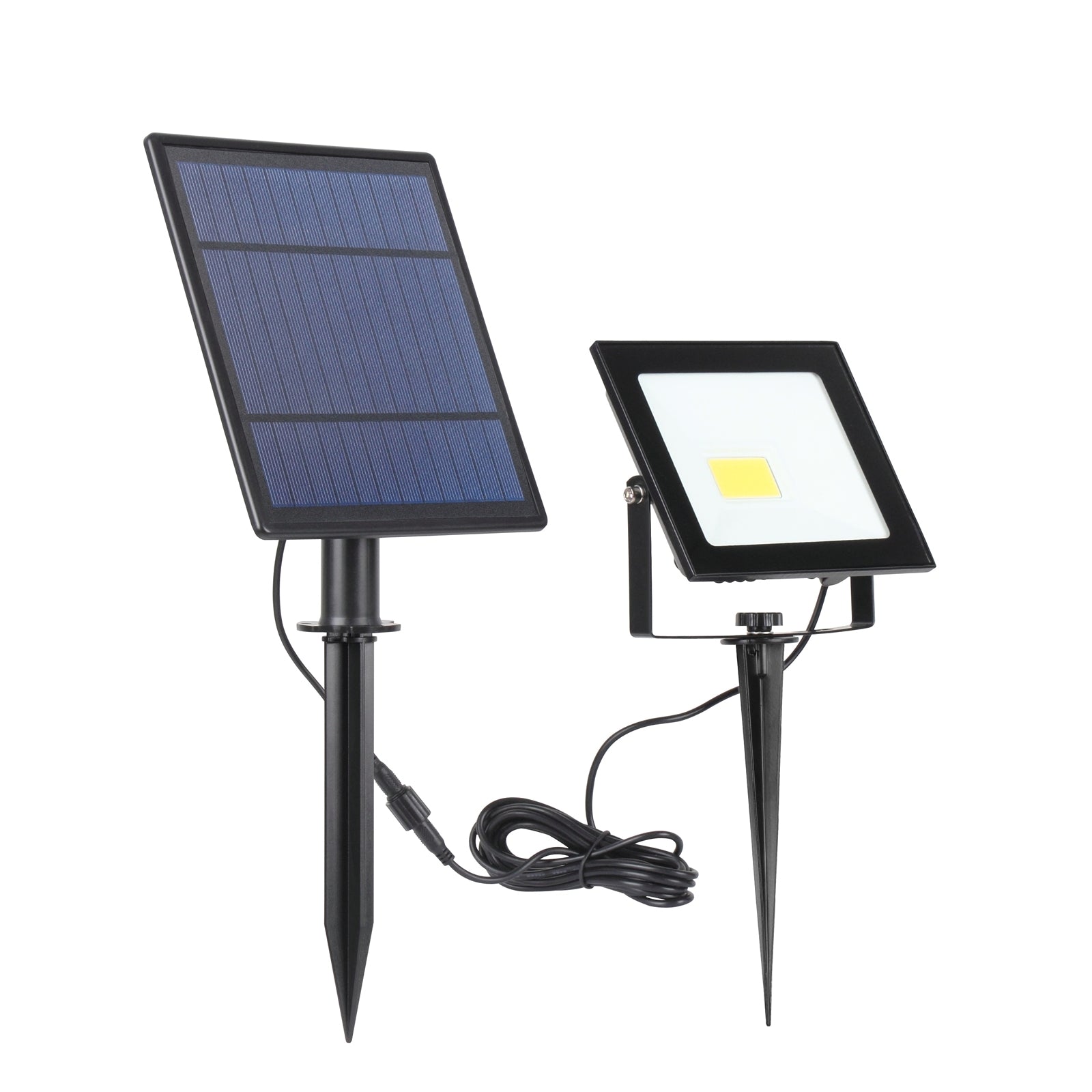 Gardenglo 500lm Solar Powered Flood Light in Black GZS0002
