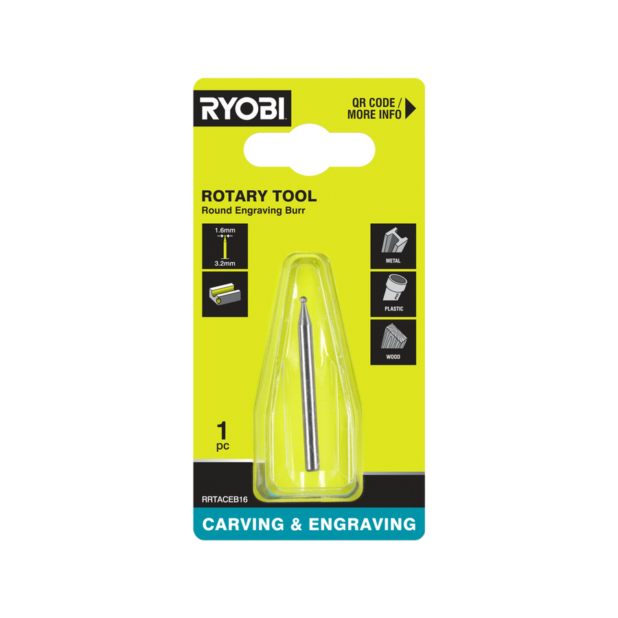 Ryobi 1.6mm Round Engraving Burr - High-Speed Steel - Precision Detailing - SuperSaverAU - view 1