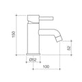 Flexispray Matte Black Basin Mixer - Lead Free - 52mm x 150mm x 135mm - SuperSaverAU - view 2